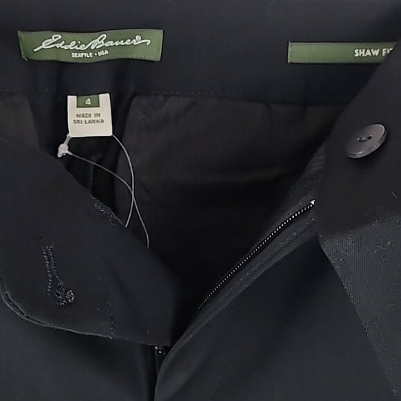 Women's EDDIE BAUER Pants Size 4 Black Shaw Fit Trousers/Dressy - Picture 8 of 8